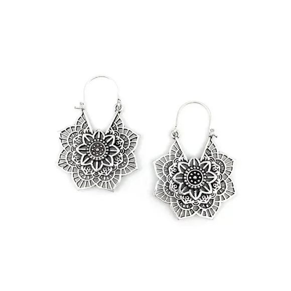 Boho statement hoop earrings M74 - Picture 2 of 7